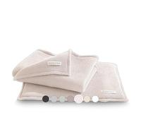 SAUNASOFA Sauna Set Coussin 40x50 cm, Serviette 100x200 cm, en Coton, Lavable et Résistante à la Chaleur, Accessoire de Bien-Être pour Sauna et Cabine Infrarouge, Idée Cadeau Sauna en Nacre