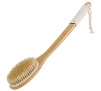 SAUNNIHEN Brosse Dos Douche Long Manche, Brosse A Sec Drainage Lymphatique En Bambou Pour Exfoliante, Améliore la Circulation Sanguine, Cellulite