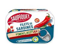 SAUPIQUET - 01 X 16 FILETS DE SARDINES PIMENT BIO 70G - LOT DE 5