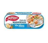 Saupiquet de Maquereaux au Vin Blanc et aux Aromates la Boîte 176g