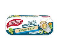 SAUPIQUET - Filet De Maquereaux Au Muscadet Bio 120G - Lot De 4