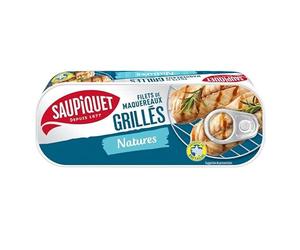 SAUPIQUET - Filet De Maquereaux Grillés Natures 120G - Lot De 4 - Vendu Par Lot
