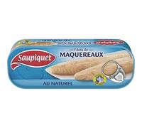 Saupiquet Filets de maquereaux au naturel - La boîte de 95g net égoutté