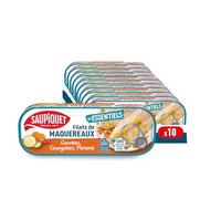 SAUPIQUET - Filets de Maquereaux Carotte, Courgette, Piment - 10 Conserves