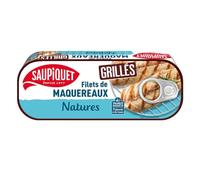 Saupiquet Filets de maquereaux grilles natures - La boite de 120g