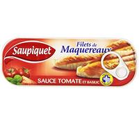 Saupiquet Filets de Maquereaux Sauce Tomate et Basilic la Boîte 169 g