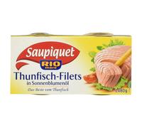 Saupiquet Filets de thon à l'huile de tournesol boîte 80g 2pcs