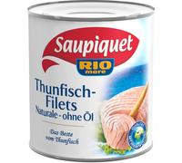 Saupiquet Filets de thon naturale en boîte sans huile 800g