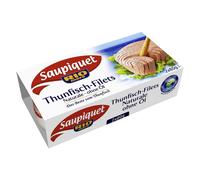 Saupiquet Filets de thon naturale sans huile boîte 80g 2 pièces