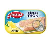 SAUPIQUET - Filets Thon Citron 115G - Lot De 4 - livraison offerte