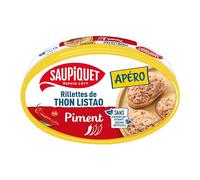SAUPIQUET - Rillettes de Thon au Piment -Idéal Apéritif - 12 Conserves