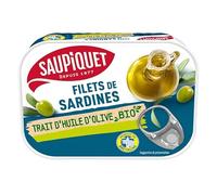 SAUPIQUET | Saupiquet Filets De Sardines Trait D'Huile D'Olive Bio 70G | Lot De (3) | livraison offerte