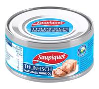 Saupiquet Thon naturale sans huile Thon en morceaux boîte 185g