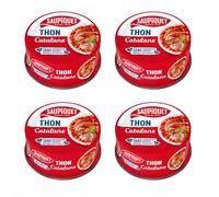 SAUPIQUET Thon Sauce Catalane, Sans Conservateurs ni Colorants, 252g, Lot de 4