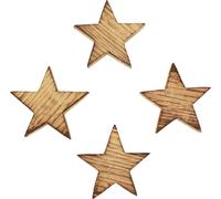 Saupoudrer Noël étoiles en bois flammé rustique 5,5cm décoration de table 12 pièces