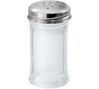 Fackelmann 46892 Saupoudreuse sucre glace, saupoudreuse, saupoudreur parmesan, accessoire cuisine, Acier inoxydable, Verre, 4,5 x 9 cm