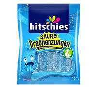 Saure Bleu Drachenzungen - Bonbons Hitschies - Délicieuses Friandises Surprises, Idéales pour les Amateurs de Gourmandises, Parfaites pour les Fêtes - 125g