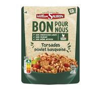 SAURIN - Plat Individuel Torsade Poulet WILLIAM | Savoureux et onctueux | Prêt à déguster | le sachet de 300g | LOT DE 3
