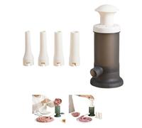 Sausage Maker, détachable Sausage Maker Machine, Household Meat Stuffing Filler, Manuel Sausage Stuffer, Sausage Roll Maker with 4 Option Size Filling Nozzles for Kitchen (gris)