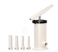 Sausage Stuffer - 7 Inch Vertical Meat Stuffer | Food Grade PP Stuffėr - 2L Large Capacity Lever Operated Sausage Maker Easy Clean With 4 Pipes For Home Kitchen Sausagė Making