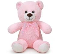 Sausudols Ours en Peluche Teddy 40 cm, Doux et décoratif avec Noeud Papillon, pour Les Enfants Couleur Rose