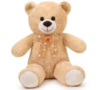 Sausudols Ours en Peluche Teddy 60 cm, Doux et décoratif avec Noeud Papillon, pour Les Enfants Brun Clair