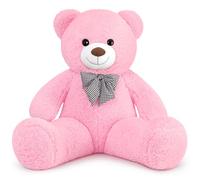 Sausudols XXXL Ourson Ours en Peluche 140 cm de Hauteur - Ours en Peluche géant Teddy Cadeau pour Anniversaire, Noël et Saint-Valentin Rose