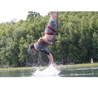Saut à l'élastique près d'Epinal dans les Vosges + touché d'eau