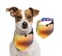 Saut de Dauphin,Bandanas pour Chien, écharpe en Coton, Bavoirs réglables pour Animaux de Compagnie,M