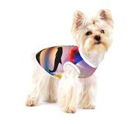 Saut de Dauphin,T-Shirt sans Manches en Coton pour Animaux de Compagnie, Gilet Respirant, Extensible et Doux,M