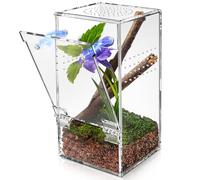 Saut Spider-Enclosure - Mini Tarentule - 7,6 x 7,6 x 15,2 cm - Accessoires pour Petites araignées sautantes - Terrarium en Acrylique Transparent pour Enfants - Mini magnétique
