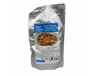 Sauté d'agneau, mogettes et jambon fumé