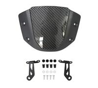 Saute Vent Moto pour CB650R CB 650 R 2024 2025 Pare-Brise Sport Moto Déflecteur De Vent Avant Moto avec Support Carénage d'air Pare Brise Moto(Carbon Fiber Pattern)