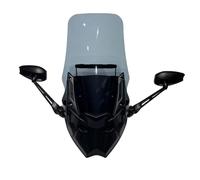 Saute-vents Pour Nmax155 Pour Nmax Pour V3 2025-2026 Déflecteurs | Pare-brise Modifié Pièce Rechange Moto Avec Le Miroir(48clear black)