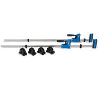 sauter Lot de 2 serre-joints - Envergure : 1200 mm - Force de serrage jusqu'à 5000 N - Avec 4 presses de cadre