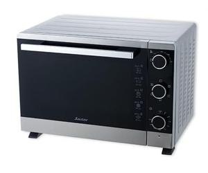 SAUTER SMF30MX - Mini four Multifonction - Capacité 30L - 5 positions de cuisson - 1500W - Chaleur tournante - Accessoires : Tourne broche lèchefrites, grille et pince - Silver