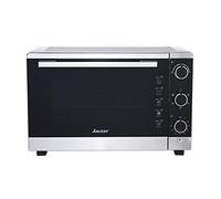 SAUTER SMF46MX - Mini four Multifonction - 37 x 58 x 44cm - 46L - 5 positions de cuisson - 1800W - Chaleur tournante - avec Tournebroche 2 grilles, 1 pince et 1 plateau ramasse miettes - Silver/Noir
