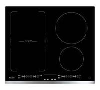 Sauter SPI4664X - Table de cuisson à induction - 4 plaques de cuisson - Niche - largeur : 56 cm - profondeur : 49 cm - avec garnitures en acier inoxydable - noir Noir, Noir G