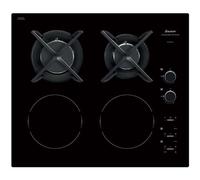 Sauter SPI6414BM - Table de cuisson mixte induction et gaz - 4 plaques de cuisson - Niche - largeur : 56 cm - profondeur : 49 cm - noir