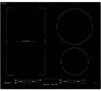 Sauter SPI6467B - Table de cuisson à induction - 3 plaques de cuisson - Niche - largeur : 56 cm - profondeur : 49 cm - noir - avec avant biseauté