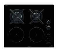 Sauter SPI9602BM - Table de cuisson mixte induction et gaz - 4 plaques de cuisson - Niche - largeur : 56 cm - profondeur : 49 cm - noir
