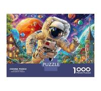 Sauter sur Le Village coloré 1000 Pièces Astronaute dans Un Cosmos Psychédélique Puzzles Premium Collection Spéciale Idée Cadeau De Qualité Enfants À Partir De 14 Ans 38x26cm/1000pcs