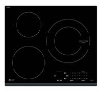 sauter table de cuisson induction 60cm 3 feux 7200kw noir spi4360b