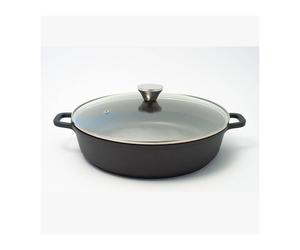 Sauteuse 2 anses Fonte aluminium revêtue + Couvercle BAUMALU D32 SCcm