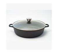 Sauteuse 2 anses Fonte aluminium revêtue + Couvercle BAUMALU D36 cm SC