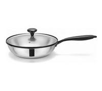 ARTHUR MARTIN - Sauteuse 26 cm - Acier Inoxydable TRIPLY - Diffusion de Chaleur Optimale - Fond Avéolé Innovant - Système de Dosage d'Huile - Poignée Ergonomique PVD Noir