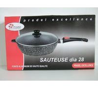 Sauteuse 28 Cm Pradel + Poignee Amovible + Couvercle Multicolore