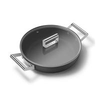 Sauteuse aluminium revêtement céramique avec couvercle SMEG D28 Noir Mat