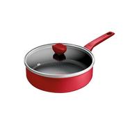 Tefal Sauteuse anti-adhésive C2893202 24 cm avec couvercle rouge G