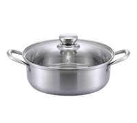 Sauteuse antiadhésive avec couvercle - Friteuse à poulet polyvalente, passe au four, compatible avec toutes les tables de cuisson, durable et facile à nettoyer (26,7 cm)